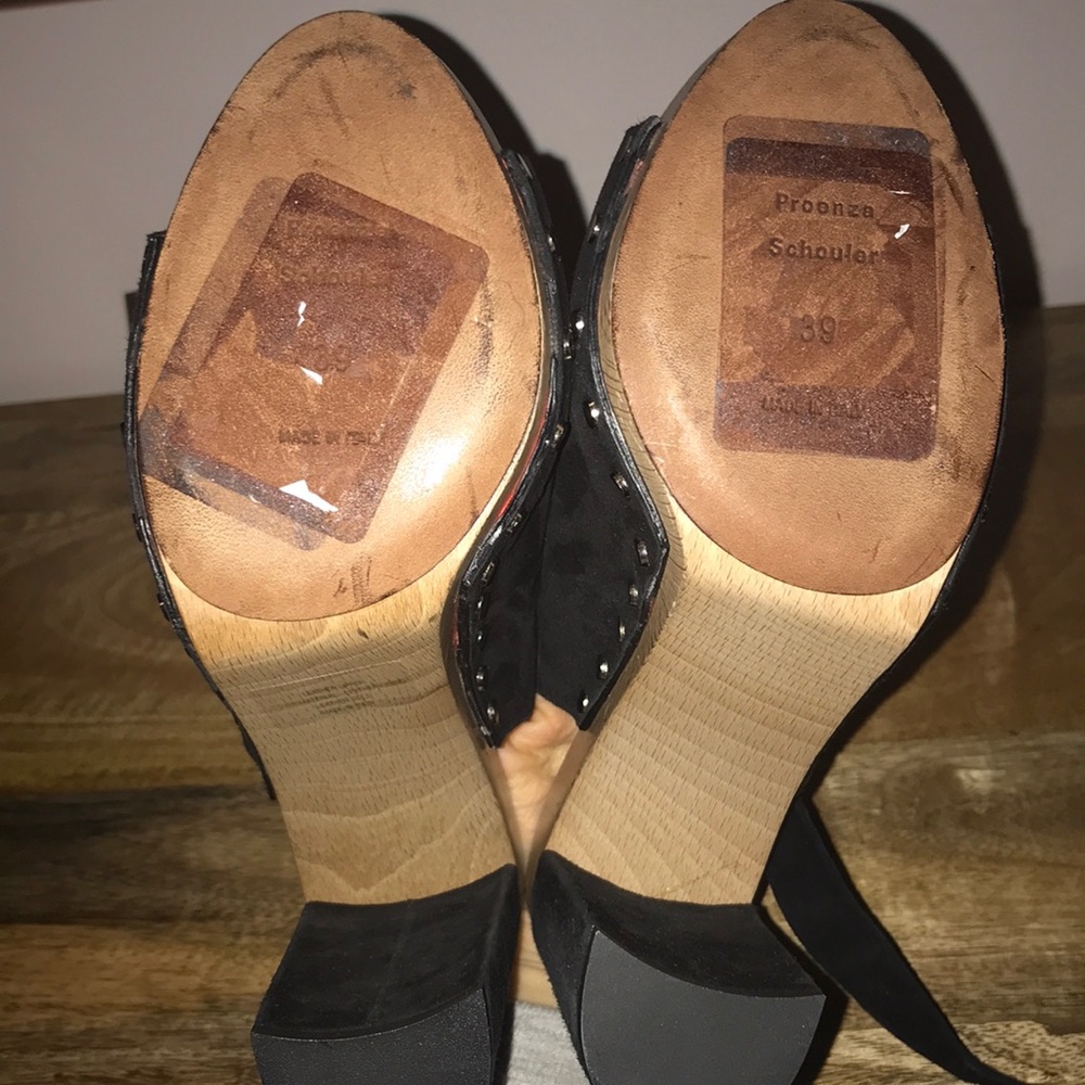 Proenza Schouler Black Suede Platform Heels Size 39 - Picture 6 of 8